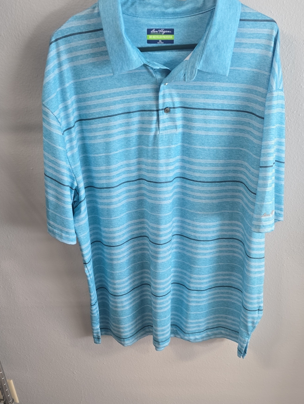 Hogan Light Blue Striped Polo Shirt